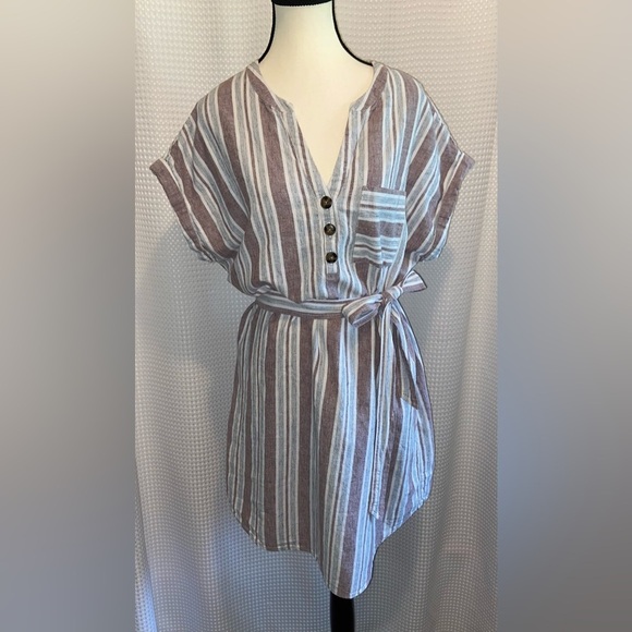 Women’s REITMANS cotton linen blend shirt dress size‎ large - Picture 1 of 12